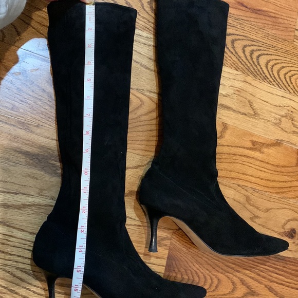 Manolo Blahnik Black Suede Sock Boots - Picture 15 of 16